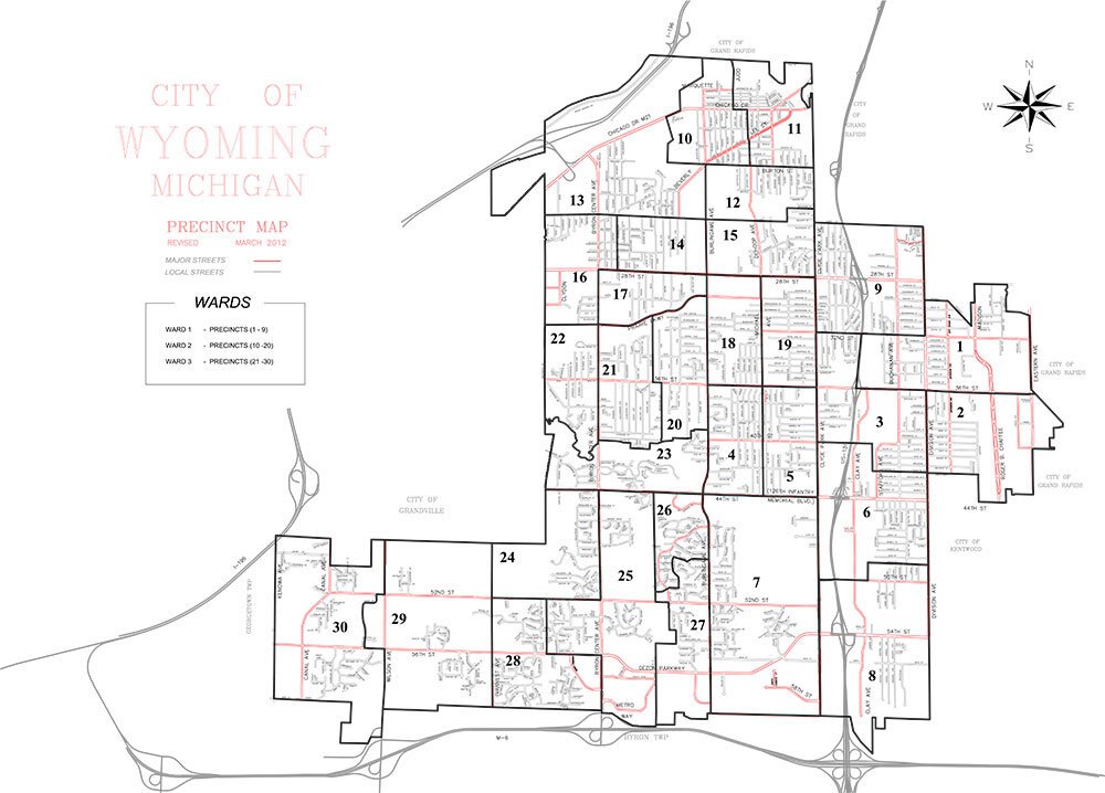 Mapa del recinto de la ciudad de Wyoming 2012.