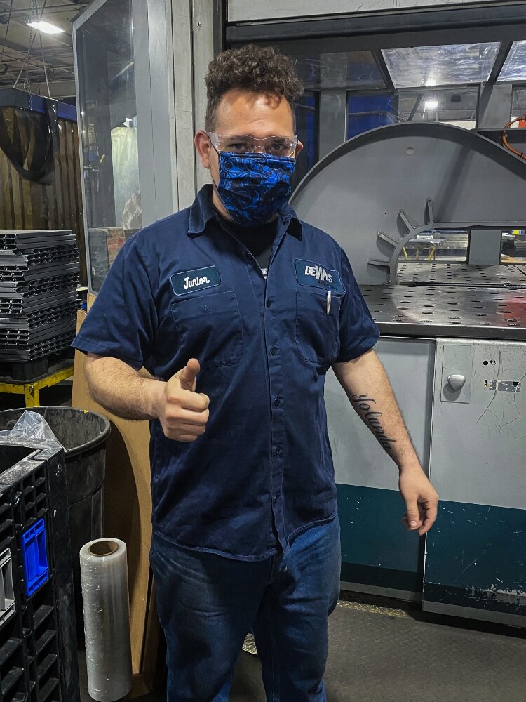 A DeWys Manufacturing team member