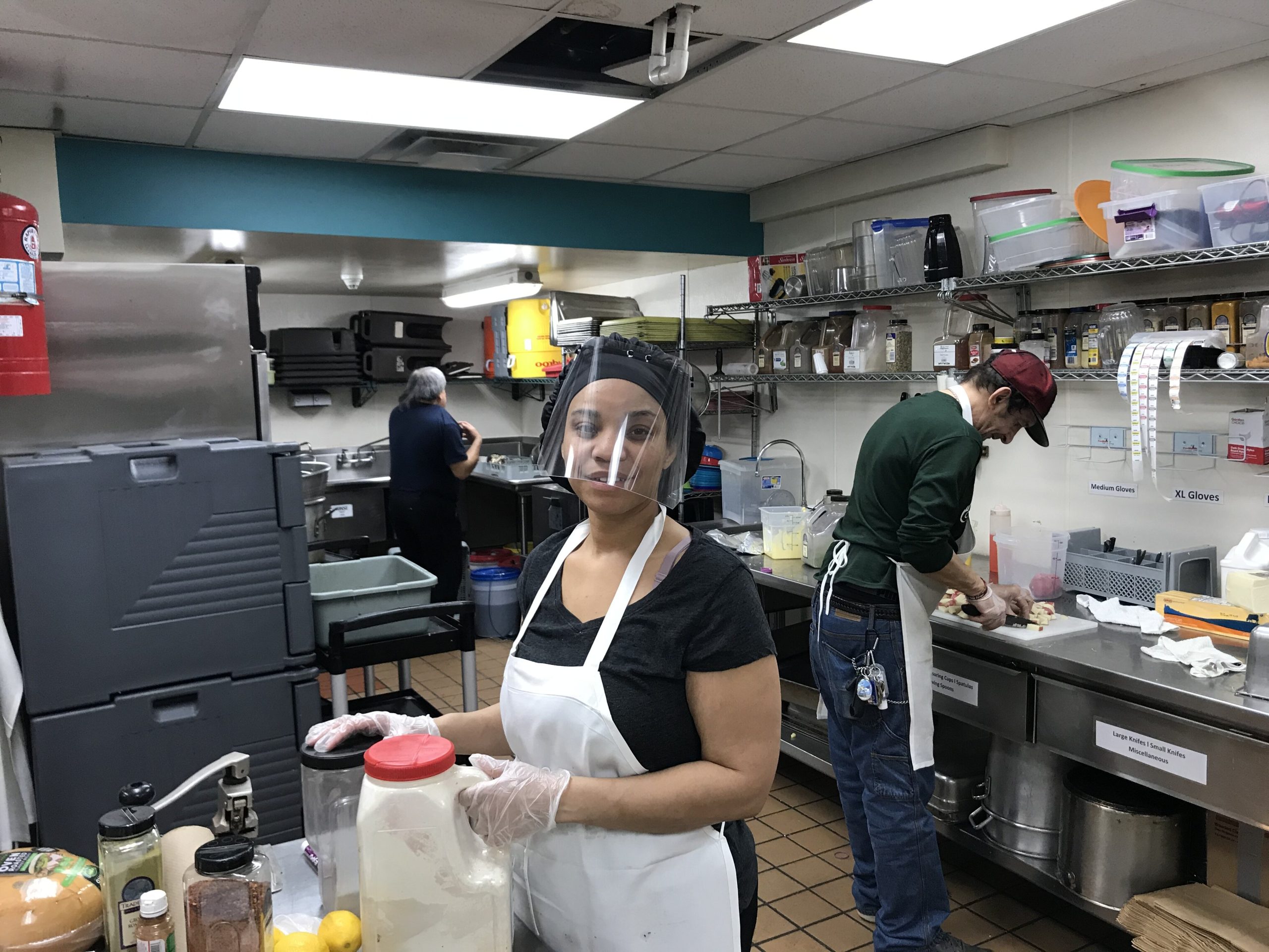 Dégagé Ministries staff utilizing PPE. Photo courtesy Dégagé Ministries.