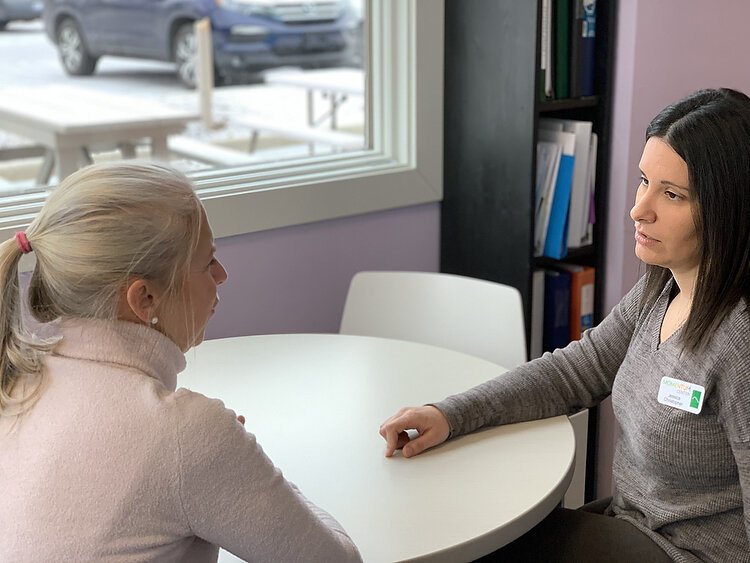 Jessica Christopher speaks with Barbara Lee VanHorssen, director of the Momentum Center.