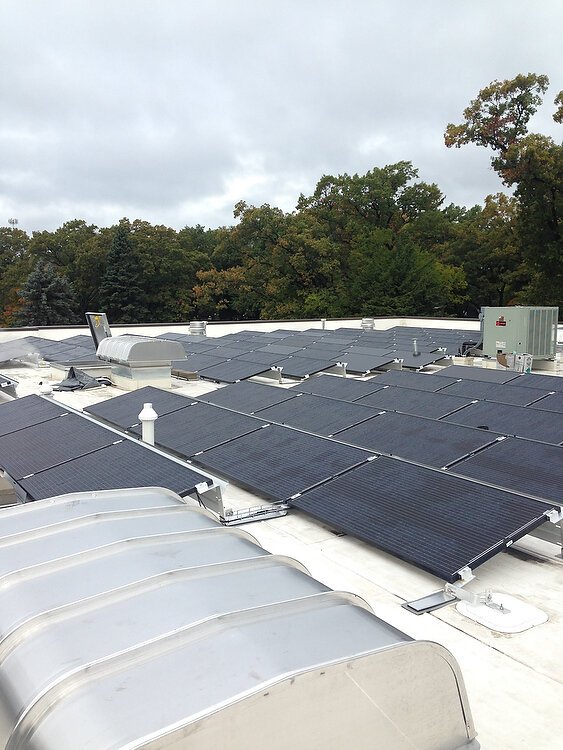 There are 149 solar panels on the roof of the Spring Lake Fire Department. Photo Courtesy  Brian Sipe