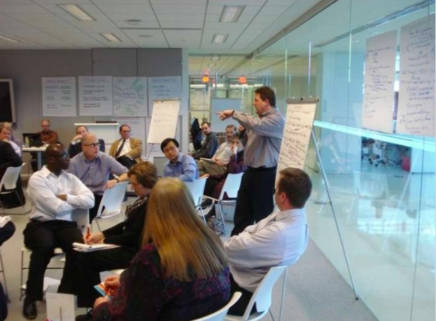 A cross-section of the community participated in the 3-day Future Search in 2011. Photo courtesy Boileau Communications