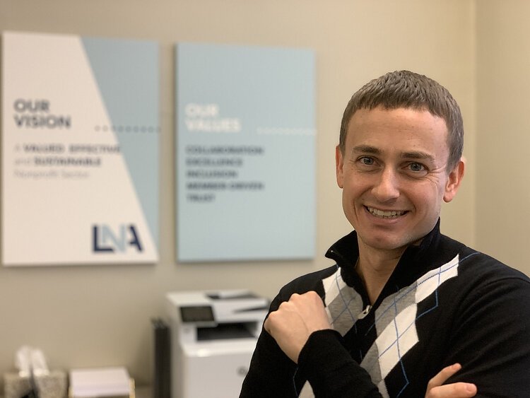 Patrick Cisler is the executive director of Lakeshore Nonprofit Alliance, a group created in 2006, with the goal of encouraging more collaboration among nonprofits, leveraging resources, and providing professional development for boards and staff. Photo by Shandra Martinez