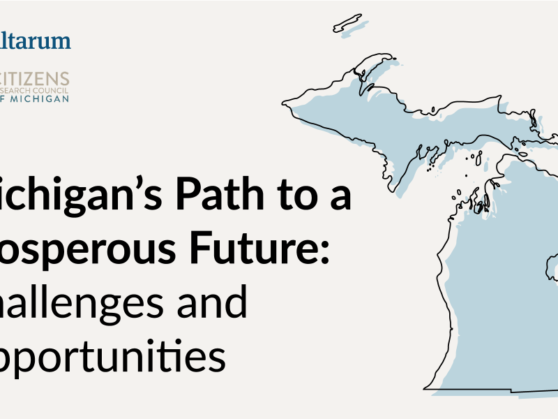 Data from Citizens Research Council of Michigan (CRC) and Altarum, commissioned by the Governor’s Office of Foundation Liaison, examines what direction Michigan is heading. 