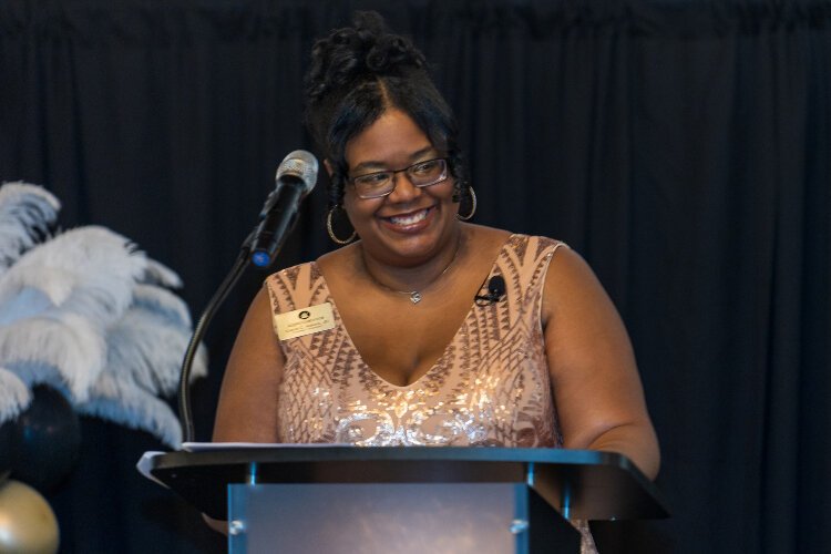 Ciarra Adkins founded the Grand Rapids area’ Black-led Aqume Foundation in June 2021.